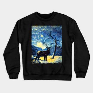 Starry Night Transformation of Van Gogh Style Crewneck Sweatshirt